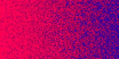 Red Scarlet Violet Pixilated Gradient Background. Mosaic Pixel Art Texture. Horizontal Pixel Gradient Backdrop. photo