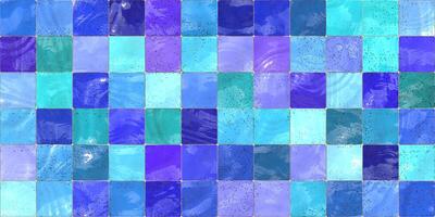 Blue Aqua Lilac Seamless Decorative Tile Background Texture photo