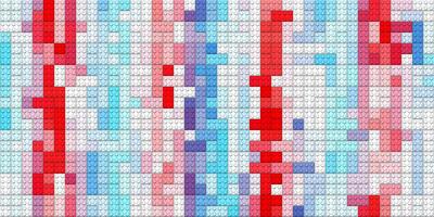 Blue red white plastic building blocks background. Toy bricks texture. Colored plastic pieces backdrop. Colorful brick block toys pattern. Happy creative child puzzle surface design. Like Lego. photo