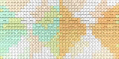 Orange beige white colored plastic pieces backdrop. Colorful brick block toys pattern. Happy creative child puzzle surface design. Plastic building blocks background. Toy bricks texture. Like Lego. photo