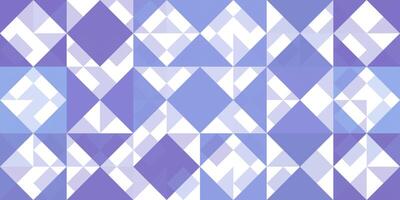 Geometric background pattern. Violet white. Seamless different flat even color shapes minimal design. photo