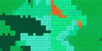 Green orange happy creative child puzzle surface design. Plastic building blocks background. Toy bricks texture. Colored plastic pieces backdrop. Colorful brick block toys pattern. Like Lego. photo
