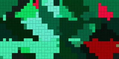 Green red colorful brick block toys pattern. Happy creative child puzzle surface design. Plastic building blocks background. Toy bricks texture. Colored plastic pieces backdrop. Like Lego. photo