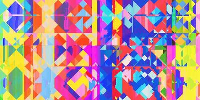 Colored Glitch Art Backdrop. Distorted Geometric Surface. Abstract grunge pattern. Distortion Screen Texture. Colorful Noise Background. photo