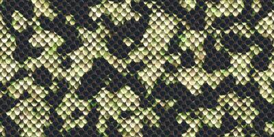 Black and white reptilian scale pattern. Snakeskin surface. Dangerous wildlife backdrop. Snake leather seamless textures. Reptile skin background. photo