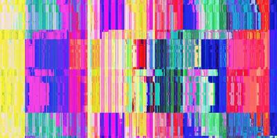 Colored Rustic fluted Distortion Screen Texture. Colorful Noise Background. Glitch Art Backdrop. Distorted Geometric Surface. Abstract grunge pattern. photo