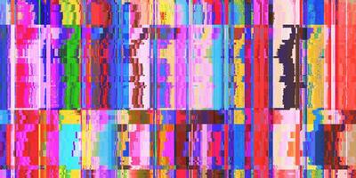 Colored Corrugated Metal Distorted Geometric Surface. Abstract grunge pattern. Distortion Screen Texture. Colorful Noise Background. Glitch Art Backdrop. photo