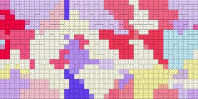 Red blue violet white colorful brick block toys pattern. Happy creative child puzzle surface design. Plastic building blocks background. Toy bricks texture. Colored plastic pieces backdrop. Like Lego. photo