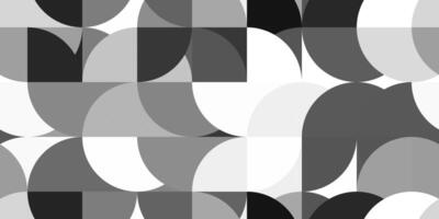 Black and white modern geometry half circles backgrounds. Rounded creative design texture. Simple geometric graphic backdrop. Awesome curves education surface. Amazing school pattern. photo