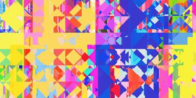 Yellow Pink Blue Green Glitch Art Backdrop. Distorted Geometric Surface. Abstract grunge pattern. Distortion Screen Texture. Colorful Noise Background. photo