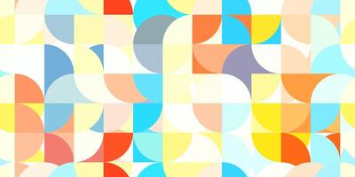 Rounded colorful creative design texture. Simple geometric graphic backdrop. photo