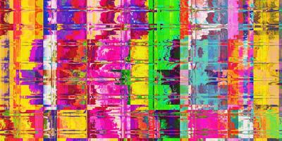 Colored Crimp Fence Wall Abstract grunge pattern. Distortion Screen Texture. Colorful Noise Background. Glitch Art Backdrop. Distorted Geometric Surface. photo