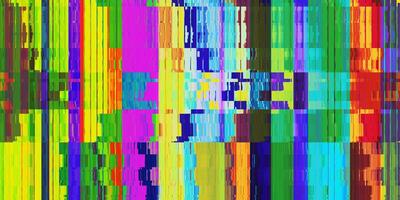 Colored Fluted Metal Fencing Colorful Noise Background. Glitch Art Backdrop. Distorted Geometric Surface. Abstract grunge pattern. Distortion Screen Texture. photo