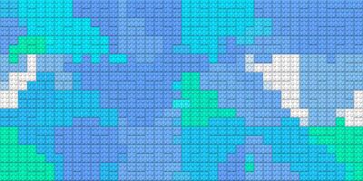 Blue green white toy bricks texture. Colored plastic pieces backdrop. Colorful brick block toys pattern. Happy creative child puzzle surface design. Plastic building blocks background. Like Lego. photo