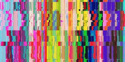 Colored Wavy Iron Glitch Art Backdrop. Distorted Geometric Surface. Abstract grunge pattern. Distortion Screen Texture. Colorful Noise Background. photo