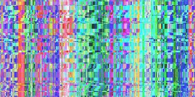 Colored Wet Fluted Distortion Screen Texture. Colorful Noise Background. Glitch Art Backdrop. Distorted Geometric Surface. Abstract grunge pattern. photo