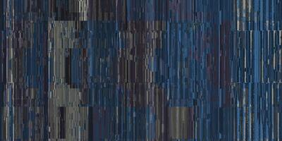 Dark Blue Rusted Camouflage Wall Glitch Art Backdrop. Distorted Geometric Surface. Abstract grunge pattern. Distortion Screen Texture. Colorful Noise Background. photo