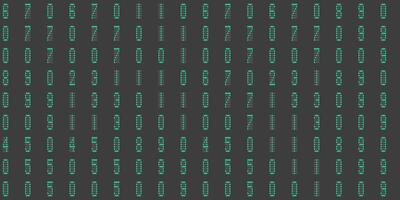 Green electronic Numbers Background. Cyberspace texture. Numeric binary creative surface. Numeral tech design backdrop. Abstract display digit pattern. photo