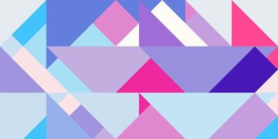 Geometric background pattern. Blue violet pink white. Seamless rambling regular figures multicolor geometric minimal design. photo