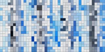 White blue black happy creative child puzzle surface design. Plastic building blocks background. Toy bricks texture. Colored plastic pieces backdrop. Colorful brick block toys pattern. Like Lego. photo