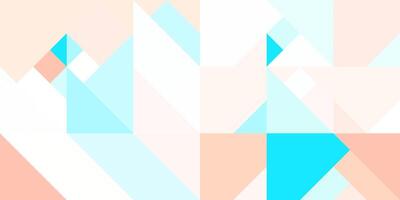 Geometric background pattern. Dingo brown sky blue white. Seamless different normal shapes colored geometric minimal design. photo