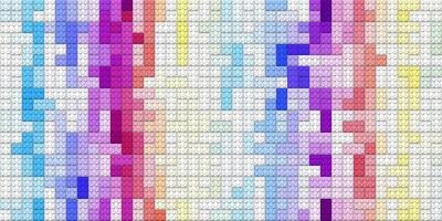 Purple violet white colored plastic pieces backdrop. Colorful brick block toys pattern. Happy creative child puzzle surface design. Plastic building blocks background. Toy bricks texture. Like Lego. photo