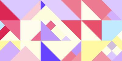 Geometric background pattern. Light lilac interrail brown ipanema yellow. Seamless rambling regular figures multicolor geometric minimal design. photo