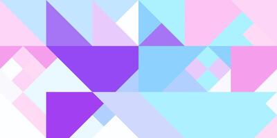 Geometric background pattern. Lilac violet pink blue white. Seamless different normal shapes colored geometric minimal design. photo