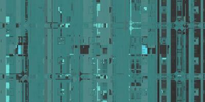 Dark Green Geometrical Abstract Grunge Pattern. Distortion Screen Texture. Colorful Noise Background. Glitch Art Backdrop. Distorted Geometric Surface. photo