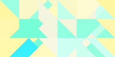 Geometric background pattern. Summer yellow sundance turquoise green blue. Seamless different normal shapes colored geometric minimal design. photo