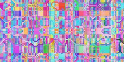 Colored Techno Lines Distorted Geometric Surface. Abstract grunge pattern. Distortion Screen Texture. Colorful Noise Background. Glitch Art Backdrop. photo