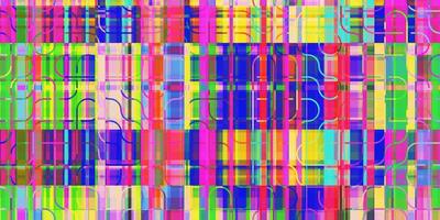 Multicolor Swirl Lines Distorted Geometric Surface. Abstract grunge pattern. Distortion Screen Texture. Colorful Noise Background. Glitch Art Backdrop. photo