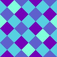 Purple Light Sky Blue Large Diagonal Seamless French Checkered Pattern. Inclined Big Colorful Fabric Check Pattern Background. 45 degrees Classic Checker Pattern Design Texture. photo