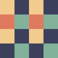 Yellow Orange Green Black Large Seamless French Checkered Pattern. Big Colorful Fabric Check Pattern Background. Classic Checker Pattern Design Texture. photo