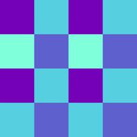 Purple Light Sky Blue Large Seamless French Checkered Pattern. Big Colorful Fabric Check Pattern Background. Classic Checker Pattern Design Texture. photo
