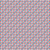 Red Blue White Seamless Small Diagonal French Checkered Pattern. Little Inclined Colorful Fabric Check Pattern Background. 45 degrees Classic Checker Pattern Design Texture. photo