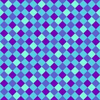 Purple Light Sky Blue Seamless Diagonal French Checkered Pattern. Inclined Colorful Fabric Check Pattern Background. 45 degrees Classic Checker Pattern Design Texture. photo