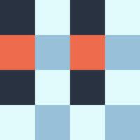 Black Orange Gray Blue Large Seamless French Checkered Pattern. Big Colorful Fabric Check Pattern Background. Classic Checker Pattern Design Texture. photo