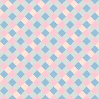 Pink Gray Peach Blue Seamless Diagonal French Checkered Pattern. Inclined Colorful Fabric Check Pattern Background. 45 degrees Classic Checker Pattern Design Texture. photo