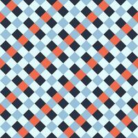 Black Orange Gray Blue Seamless Diagonal French Checkered Pattern. Inclined Colorful Fabric Check Pattern Background. 45 degrees Classic Checker Pattern Design Texture. photo