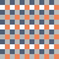 White Gray Orange Seamless French Checkered Pattern. Colorful Fabric Check Pattern Background. Classic Checker Pattern Design Texture. photo