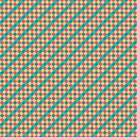 Pink Yellow Green Blue Seamless Small Diagonal French Checkered Pattern. Little Inclined Colorful Fabric Check Pattern Background. 45 degrees Classic Checker Pattern Design Texture. photo