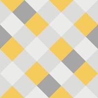 Yellow Gray White Large Diagonal Seamless French Checkered Pattern. Big Inclined Colorful Fabric Check Pattern Background. 45 degrees Classic Checker Pattern Design Texture. photo
