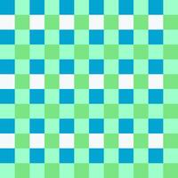 White Blue Green Lime Seamless French Checkered Pattern. Colorful Fabric Check Pattern Background. Classic Checker Pattern Design Texture. photo