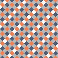 White Gray Orange Seamless Diagonal French Checkered Pattern. Inclined Colorful Fabric Check Pattern Background. 45 degrees Classic Checker Pattern Design Texture. photo