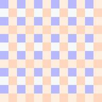 Lilac White Peach Seamless French Checkered Pattern. Colorful Fabric Check Pattern Background. Classic Checker Pattern Design Texture. photo