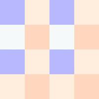 Lilac White Peach Large Seamless French Checkered Pattern. Big Colorful Fabric Check Pattern Background. Classic Checker Pattern Design Texture. photo