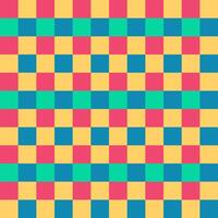 Pink Yellow Green Blue Seamless French Checkered Pattern. Colorful Fabric Check Pattern Background. Classic Checker Pattern Design Texture. photo