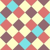Blue Yellow Burgundy Scarlet Large Diagonal Seamless French Checkered Pattern. Big Inclined Colorful Fabric Check Pattern Background. 45 degrees Classic Checker Pattern Design Texture. photo