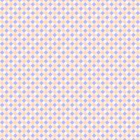 Lilac White Peach Seamless Small Diagonal French Checkered Pattern. Little Inclined Colorful Fabric Check Pattern Background. 45 degrees Classic Checker Pattern Design Texture. photo